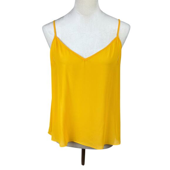 Tory Burch NWT Womens Yellow Natalie Grid Textured Georgette Top with Camisole - Picture 6 of 16